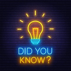 did you know